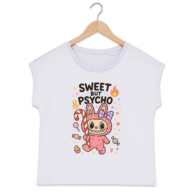 Image back T-shirt  – Labubu candy 🍭🖤🍬