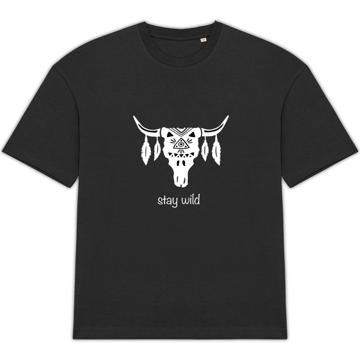 Image back T-shirt oversize "Stay wild"  🖤