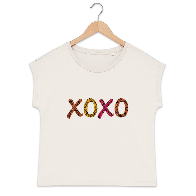 Image back T-shirt femme " xoxo"  léopard 🐆🎨