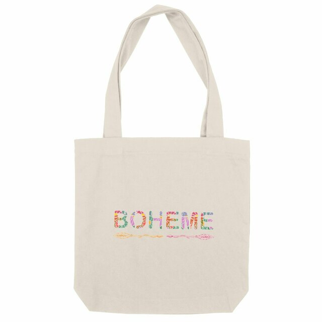Image back Sac tote bag en coton bio bohème 🌼