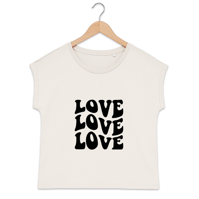 Image back T-shirt Love en coton bio