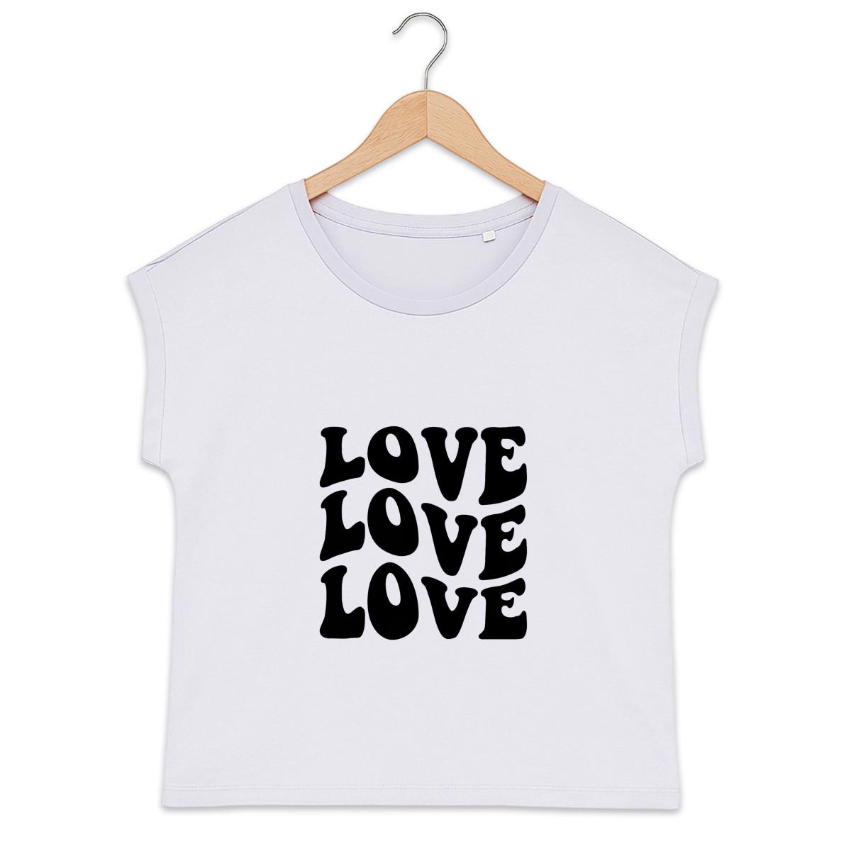 Image back T-shirt Love en coton bio ✨