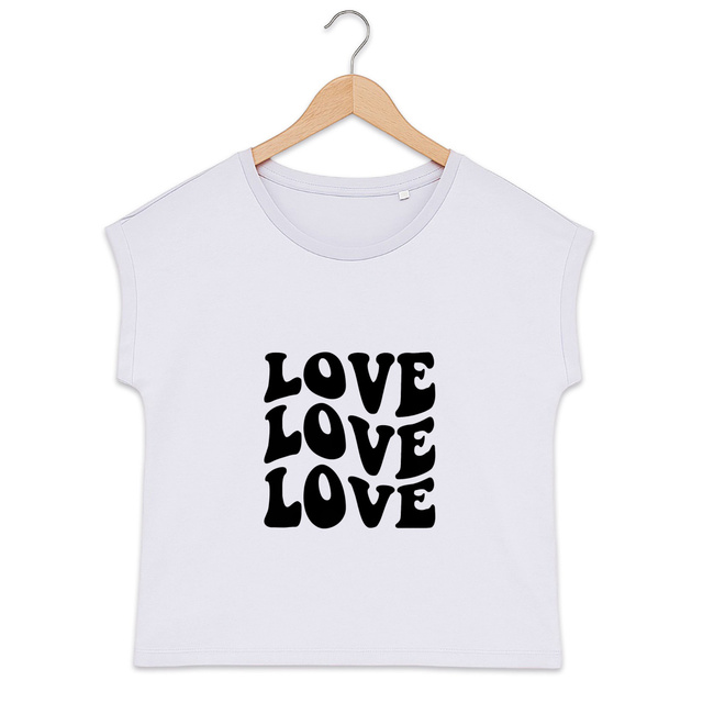 Image back T-shirt Love en coton bio ✨