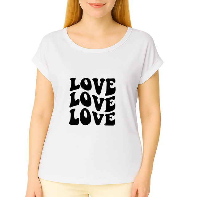 Image front T-shirt Love en coton bio
