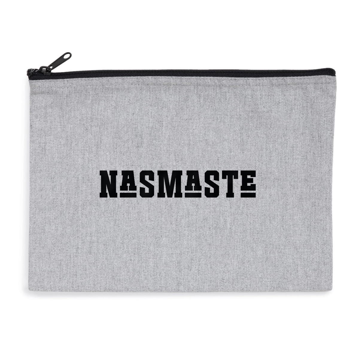 Image front Pochette zipée en coton recyclé "Namasté" 🌿