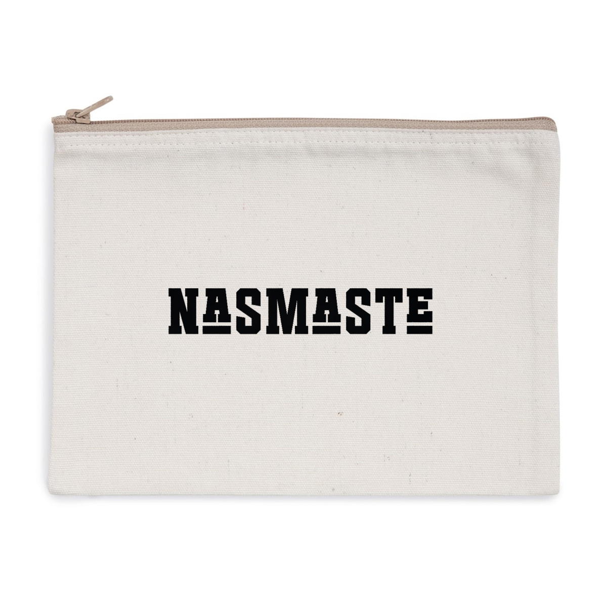 Image back Pochette zipée en coton recyclé "Namasté" 🌿