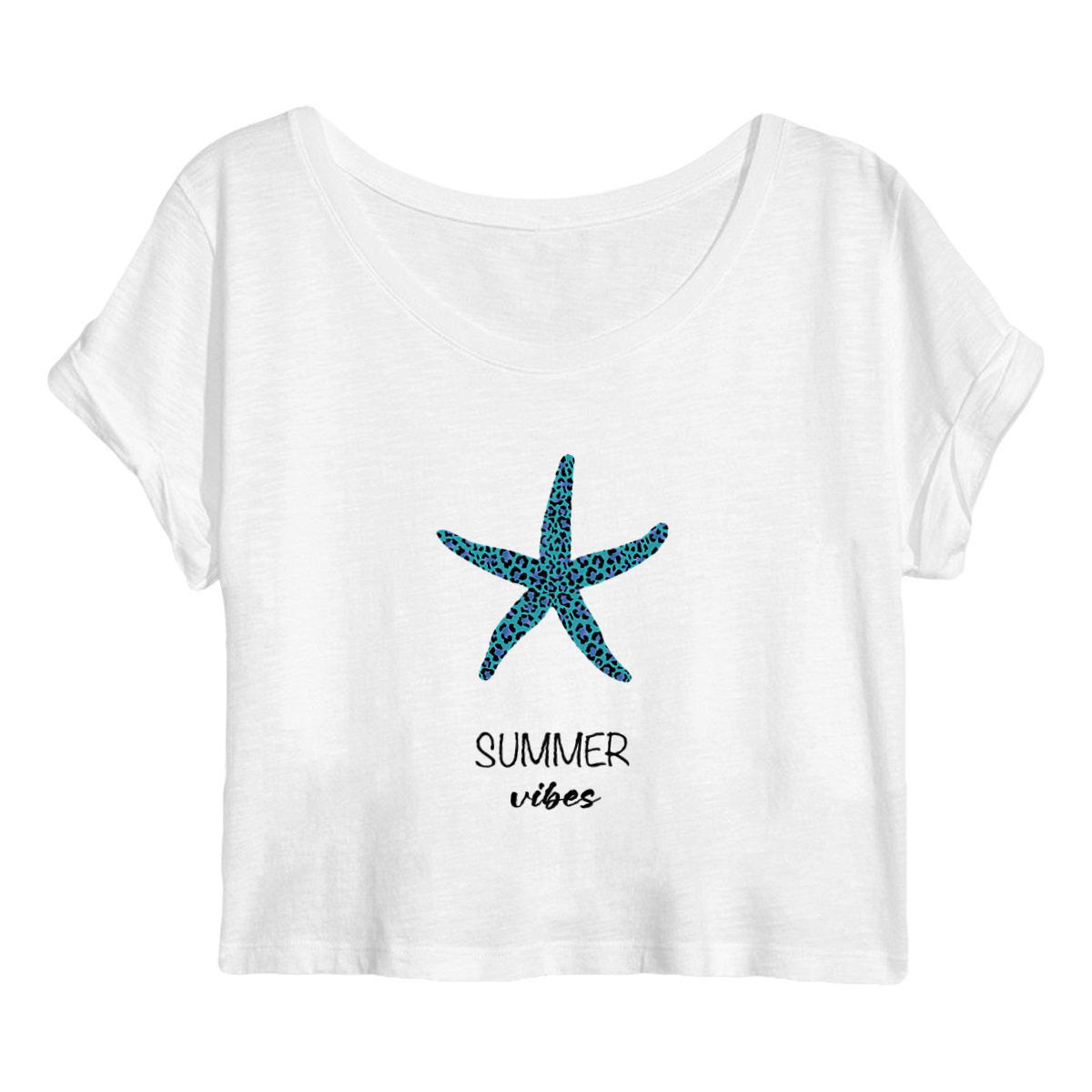 Image back Crop top "Summer vibes"  🐚⭐️