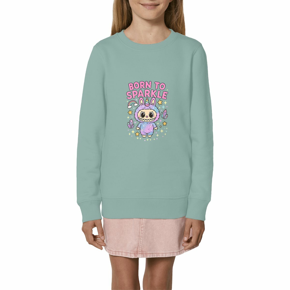 Image front Pull enfant Labubu licorne