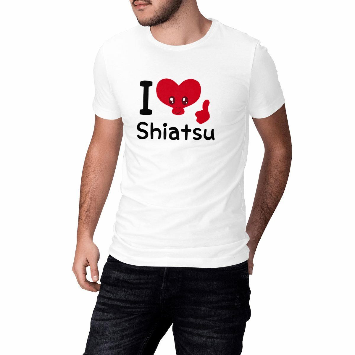 Image front T-Shirt - I Love Shiatsu (couleurs claires)