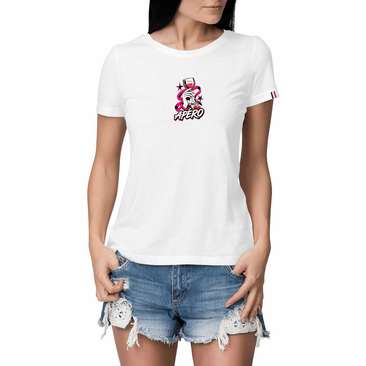 Image front T-shirt Femme Made in France Apéro Citron