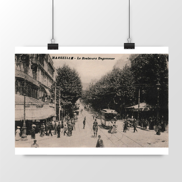 Image front Affiche MARSEILLE - Le Boulevard Dugommier - 1917