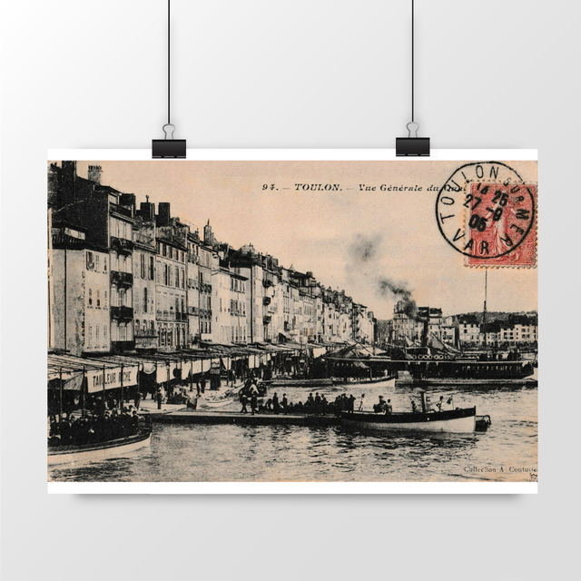 Image front Affiche TOULON - Vue générale du Quai - 1905