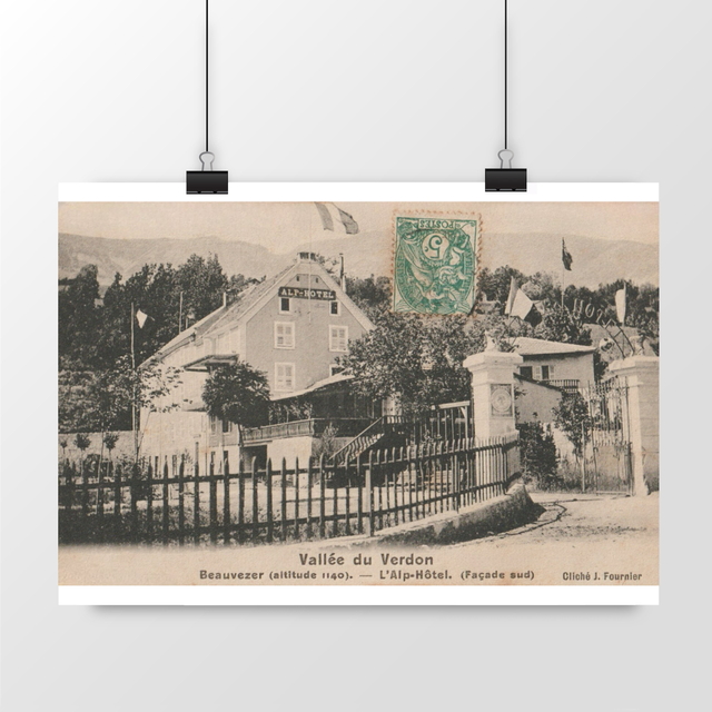 Image front Affiche BEAUVEZER - L'Alp-Hôtel façade Sud
