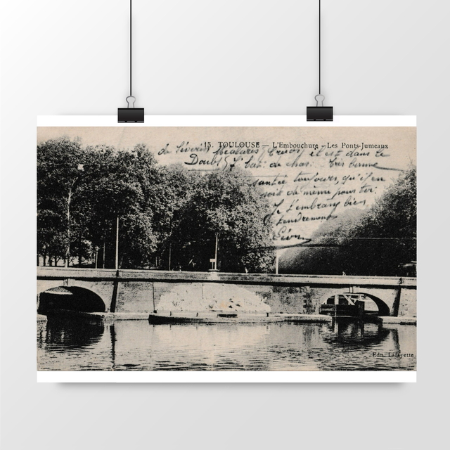 Image front Affiche TOULOUSE - L'Embouchure - Les Ponts-Jumeaux - 1917