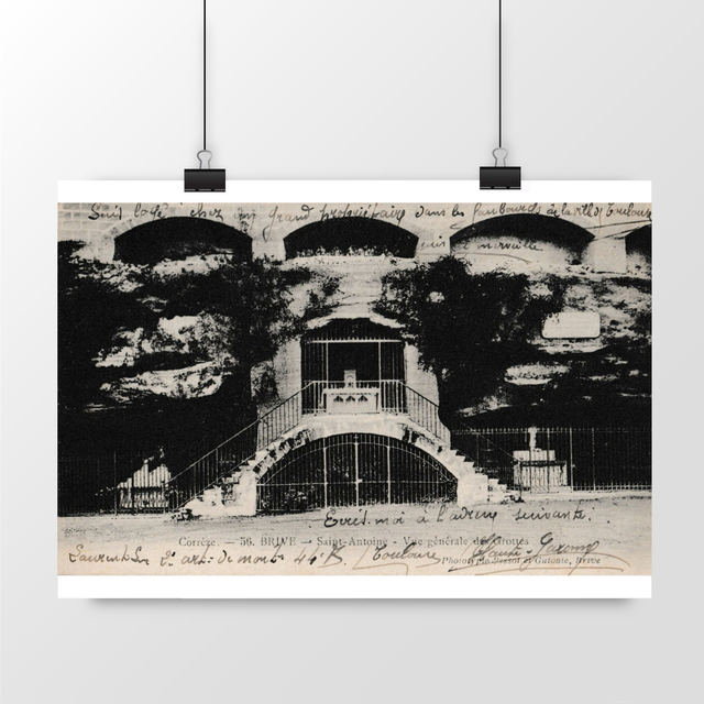 Image front Affiche BRIVE-LA-GAILLARDE - St Antoine - Vue Générale des Grottes - 1914