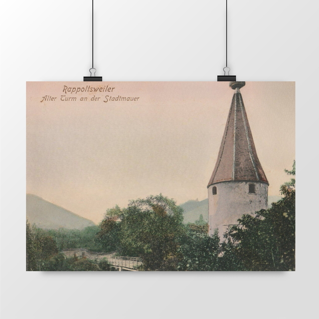 Image front Affiche RIBEAUVILLÉ - Alter Turm an der Stadtmauer