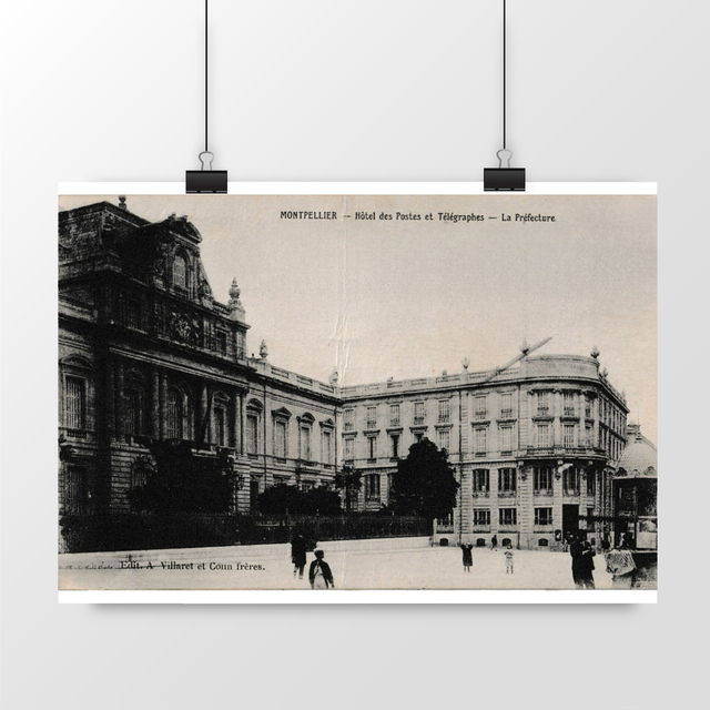 Image front Affiche MONTPELLIER - Hôtel des Postes et Télégraphes - La Préfecture - 1916