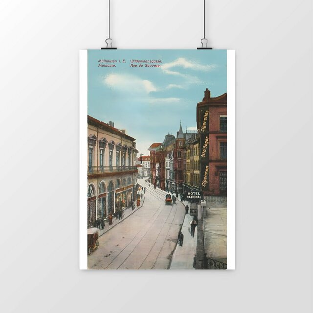 Image front Affiche MULHOUSE - Rue du Sauvage - 1919