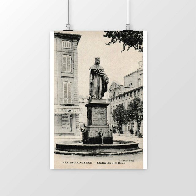 Image front Affiche AIX-EN-PROVENCE - Statue du Roi René - 1915