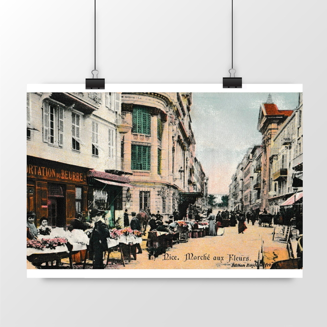 Image front Affiche Nice - Marché aux fleurs - 1911