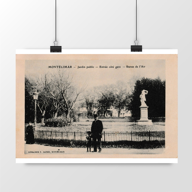 Image front Affiche MONTELIMAR - Jardin Public - Statue de l'Air - 1906