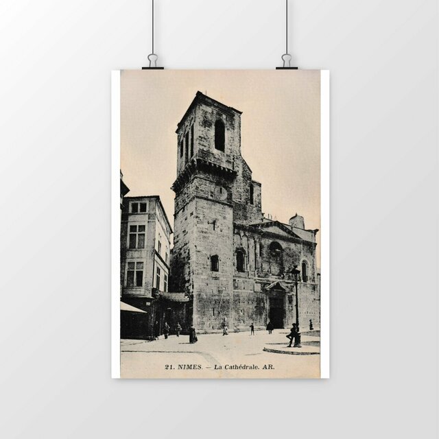 Image front Affiche NIMES - La Cathédrale - 1913