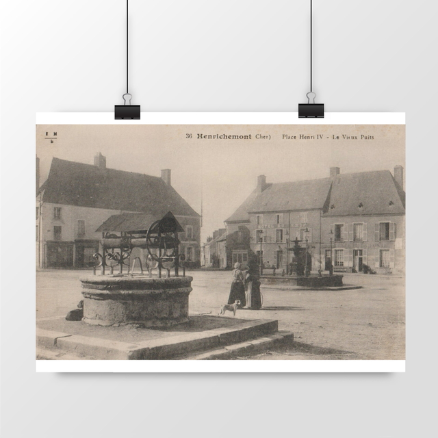 Image front Affiche HENRICHEMONT - Place Henri IV - Le Vieux Puits - 1917