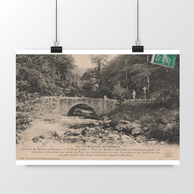 Image front Affiche SAINT-JEAN-EN-ROYANS - Forêt de Lente - Pont du Brudour