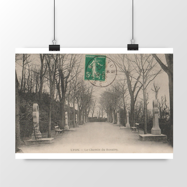 Image front Affiche LYON - Le Chemin du Rosaire - 1913