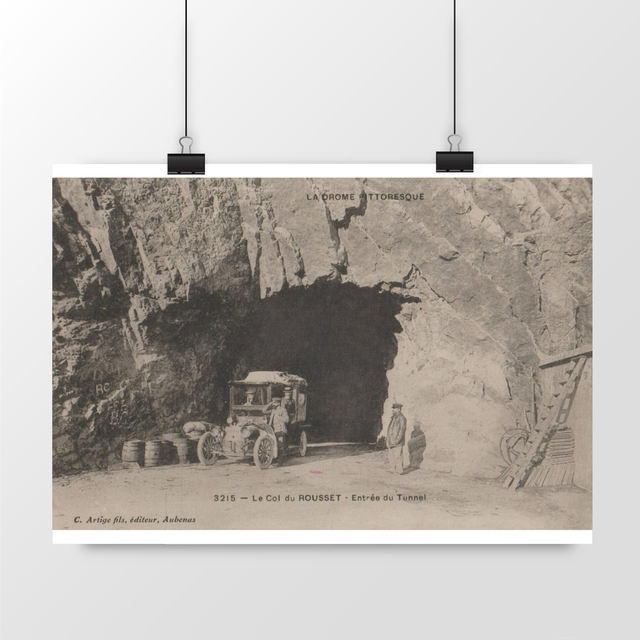 Image front Affiche SAINT-AGNAN-EN-VERCORS - Col du Rousset - Entrée du Tunnel - 1911