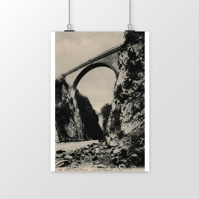 Image front Affiche ST SAUVEUR - Le Pont Napoléon - 1916