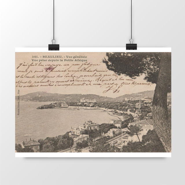 Image front Affiche BEAULIEU-SUR-MER - Vue Générale 1904