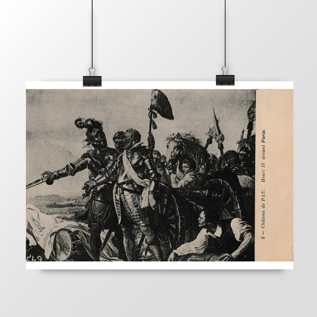 Image back Affiche PAU - Château de PAU - Henri IV devant Paris - 1914