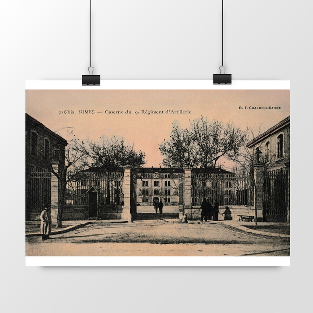 Image front Affiche NIMES - Caserne du 19° Régiment d'Artillerie - 1906