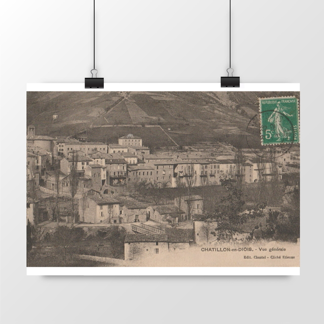 Image front Affiche CHATILLON-EN-DIOIS - Vue Générale - 1913