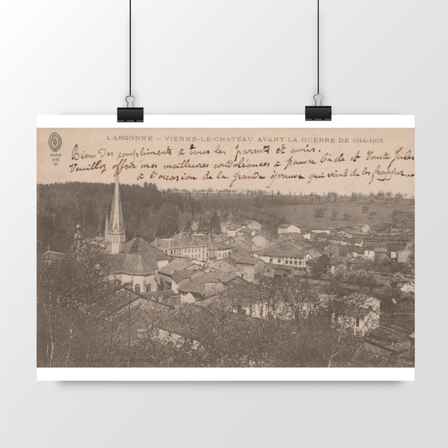 Image front Affiche VIENNE-LE-CHATEAU - Avant la Guerre de 1914-1918 - 1915