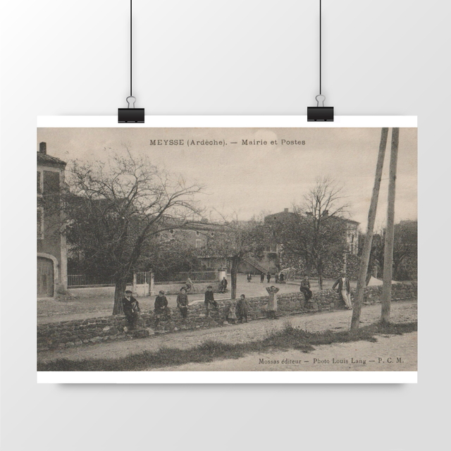 Image front Affiche MEYSSE - Mairie et Postes - 1914