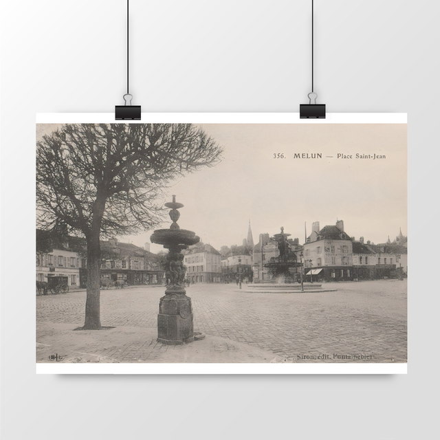 Image front Affiche MELUN - Place St Jean - 1918