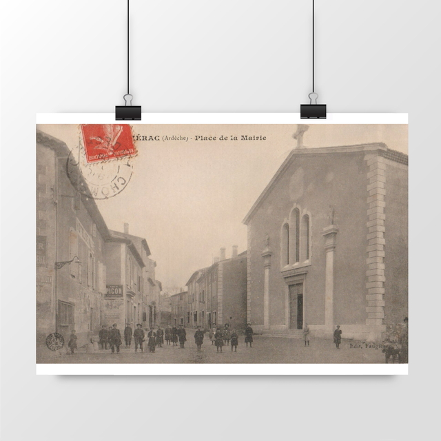 Image front Affiche CHOMERAC - Place de la Mairie - 1908
