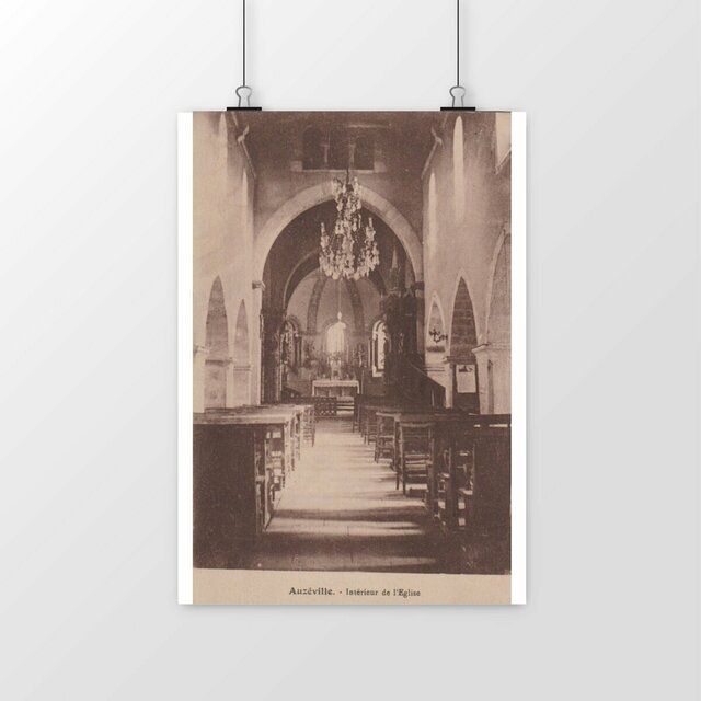 Image front Affiche AUZEVILLE - Intérieur de l'Eglise