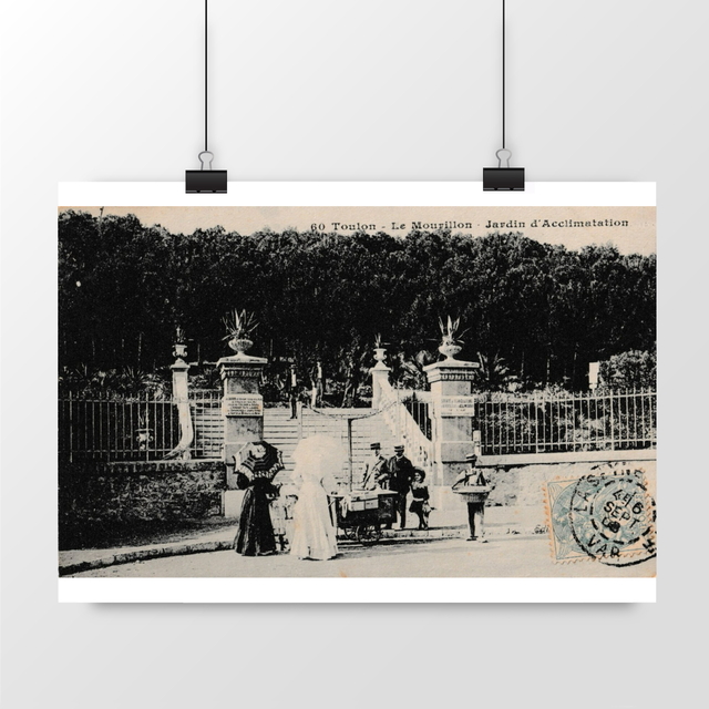 Image front Affiche TOULON - Le Mourillon - Jardin d'acclimatation - 1908