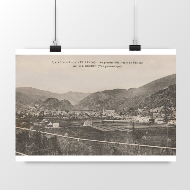 Image front Affiche FELLERING - Route de Bussang - Au fond ODEREN