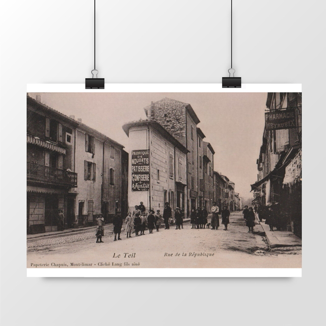 Image front Affiche LE TEIL - Rue de la République - 1915