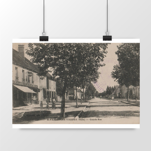 Image front Affiche SAINT PARRÈS-LES-VAUDES - Grande Rue - 1915