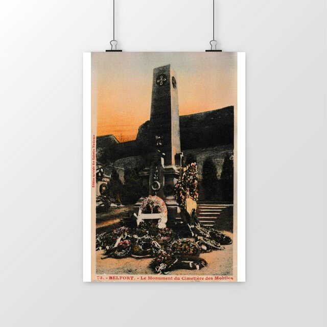 Image front Affiche BELFORT - Le Monument du Cimetière des Mobiles - 1913