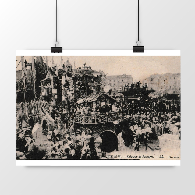 Image front Affiche NICE - Carnaval 1913 - Saboteur de paysage