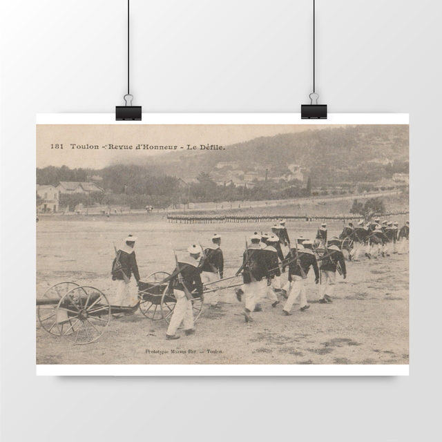 Image front Affiche TOULON - Revue d'Honneur - Le Défilé - 1917