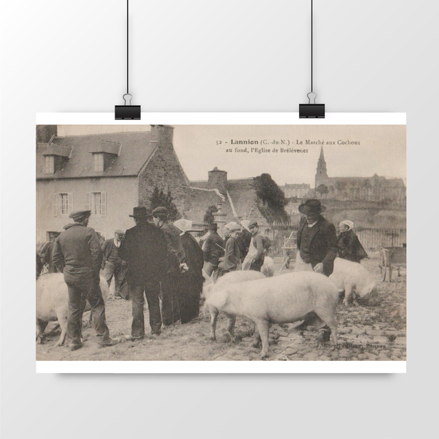 Image front Affiche LANNION - Le Marché aux Cochons