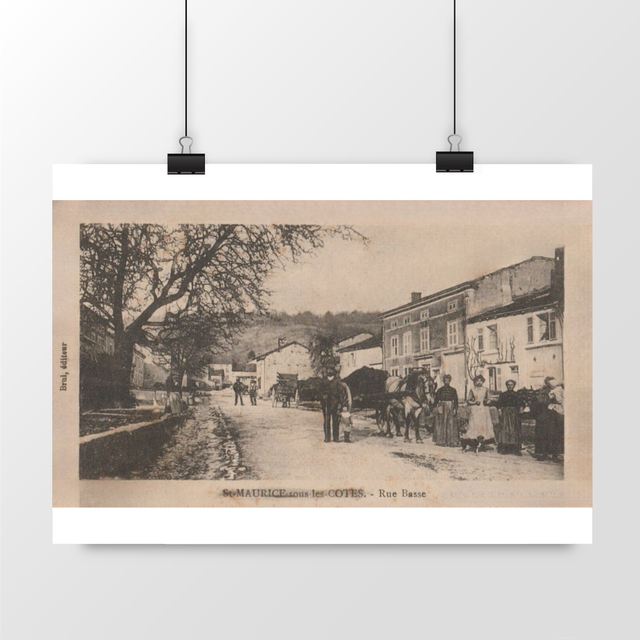 Image front Affiche SAINT-MAURICE-SOUS-LES-COTES - Rue Basse - 1914