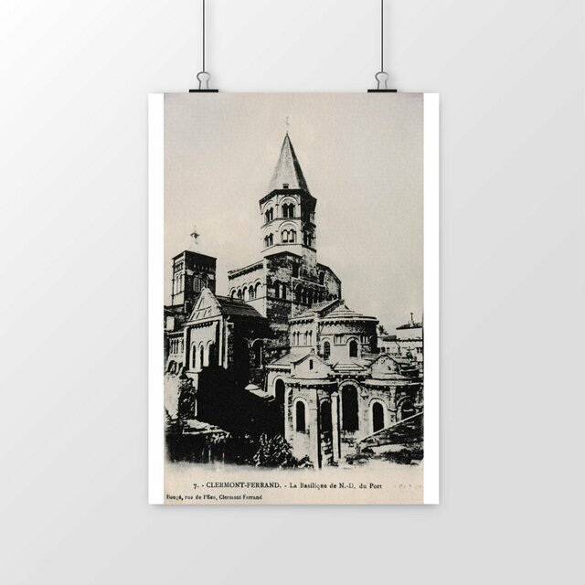 Image front Affiche CLERMONT-FERRAND - La Basilique de N.N. du Port - 1906